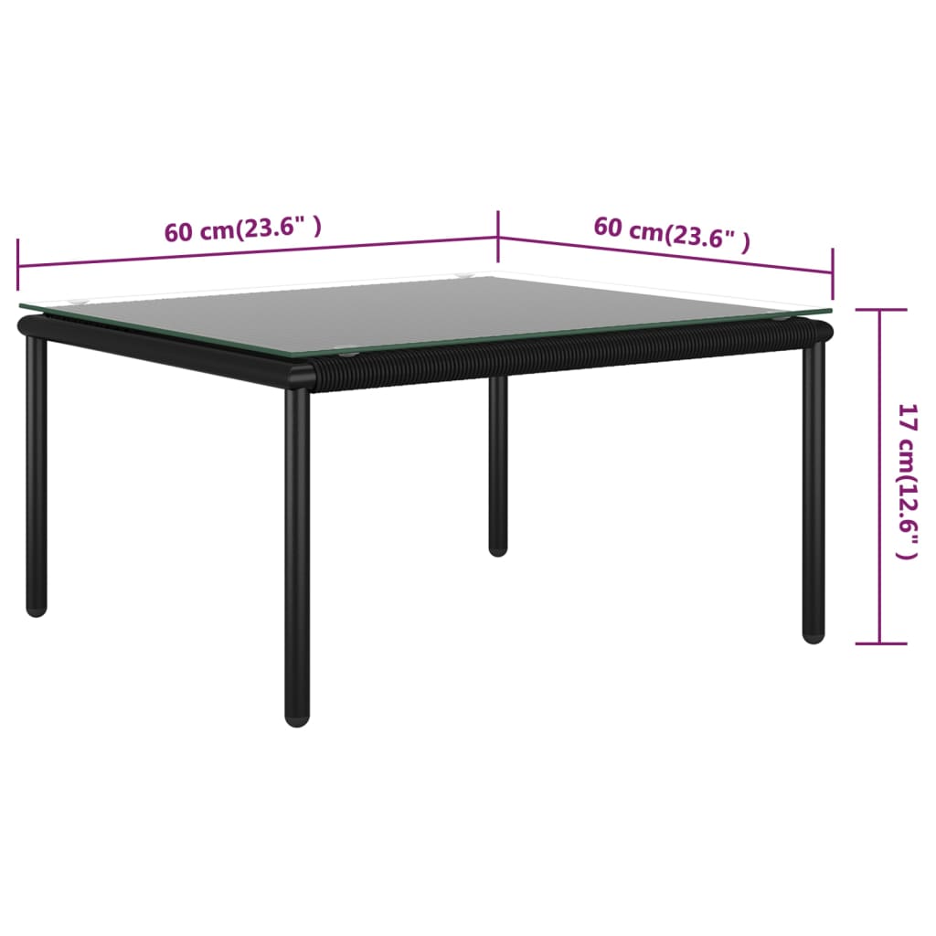 5-tlg. Garten-Lounge-Set mit Auflagen Schwarz PVC