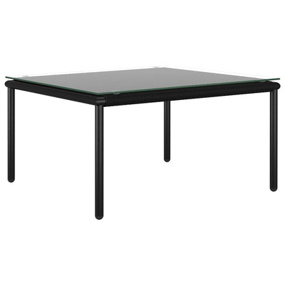 6-tlg. Garten-Lounge-Set mit Auflagen Schwarz PVC - Pazzar.ch
