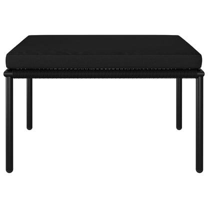 8-tlg. Garten-Lounge-Set mit Auflagen Schwarz PVC - Pazzar.ch