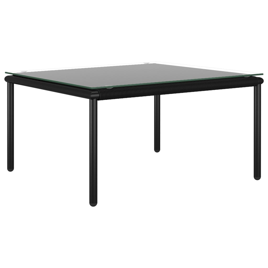 8-tlg. Garten-Lounge-Set mit Auflagen Schwarz PVC