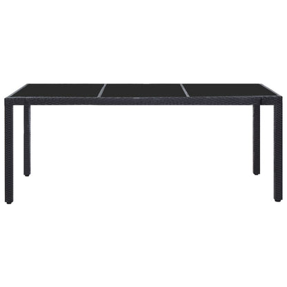9-tlg. Garten-Essgruppe Poly Rattan Schwarz - Pazzar.ch