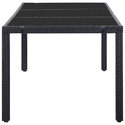 9-tlg. Garten-Essgruppe Poly Rattan Schwarz - Pazzar.ch