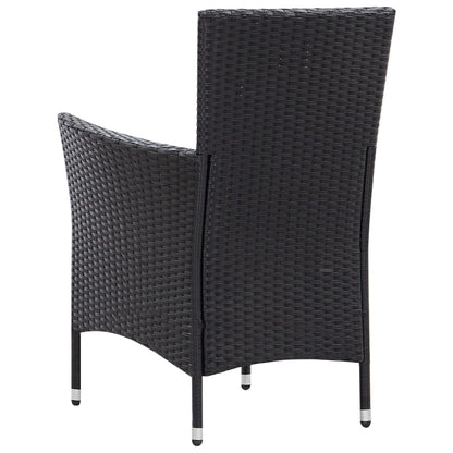 9-tlg. Garten-Essgruppe Poly Rattan Schwarz - Pazzar.ch