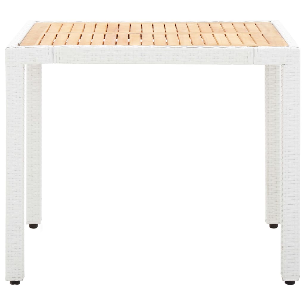 5-tlg. Garten-Essgruppe Poly Rattan Weiß - Pazzar.ch