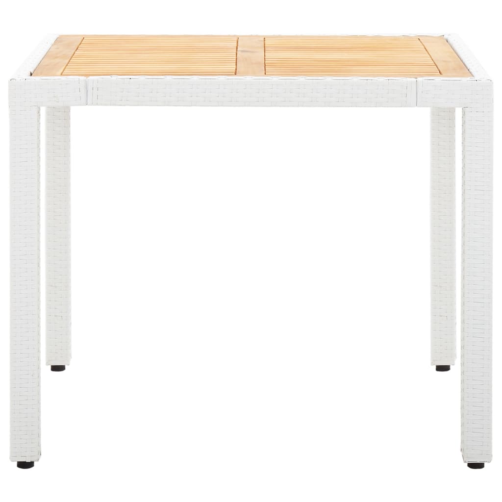 5-tlg. Garten-Essgruppe Poly Rattan Weiß - Pazzar.ch