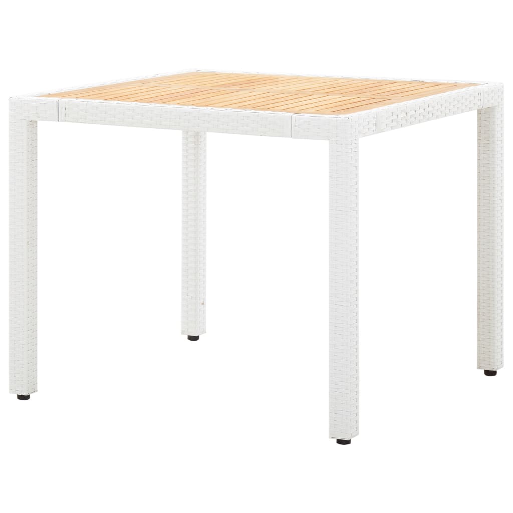 5-tlg. Garten-Essgruppe Poly Rattan Weiß - Pazzar.ch