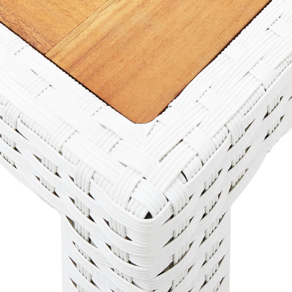 5-tlg. Garten-Essgruppe Poly Rattan Weiß - Pazzar.ch
