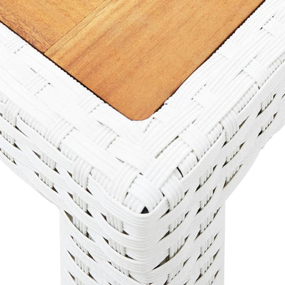 5-tlg. Garten-Essgruppe Poly Rattan Weiß - Pazzar.ch