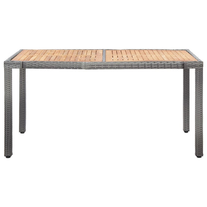 7-tlg. Garten-Essgruppe mit Auflagen Poly Rattan Grau - Pazzar.ch