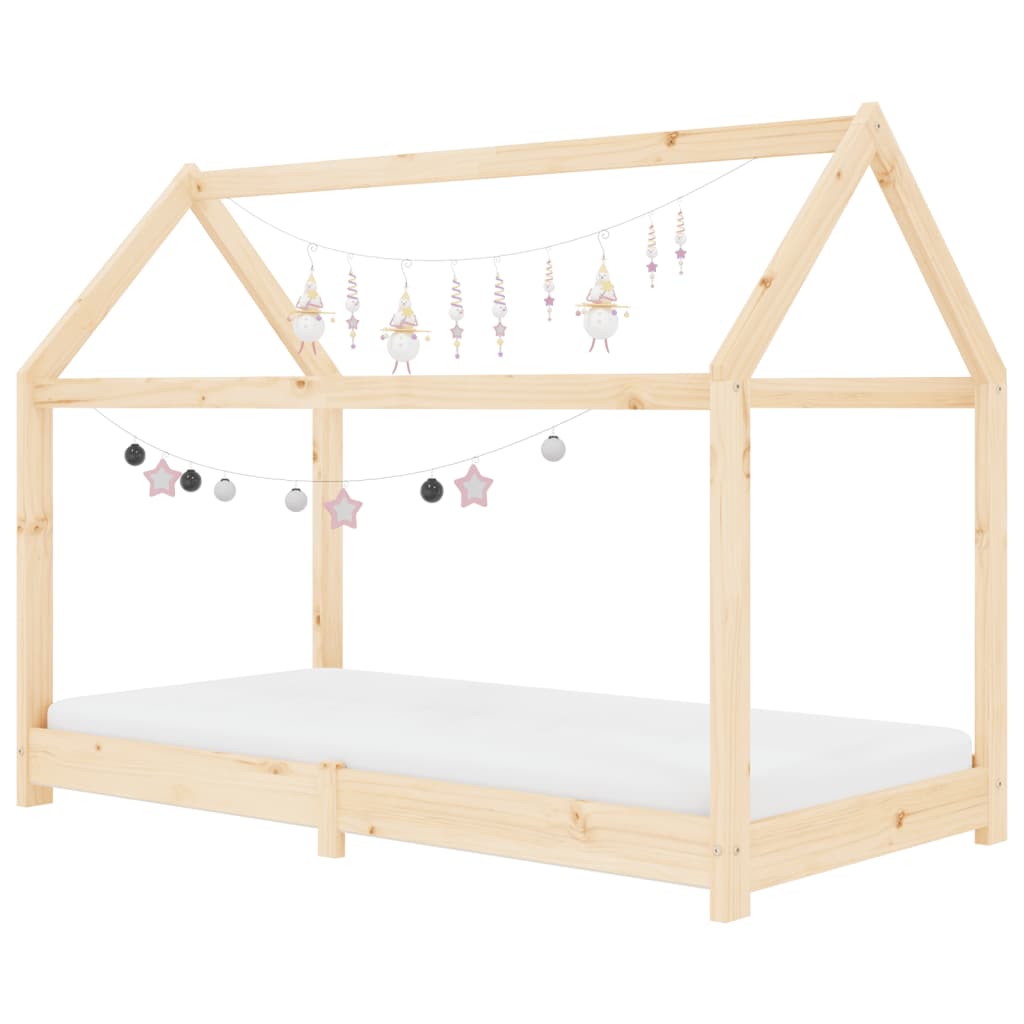 Kinder-Bettgestell Massivholz Kiefer 70 x 140 cm - Pazzar.ch