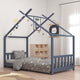 Kinder-Bettgestell Grau Massivholz Kiefer 80 x 160 cm