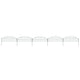 Gartenzaun Set Konvex 77,3x26 cm Grün