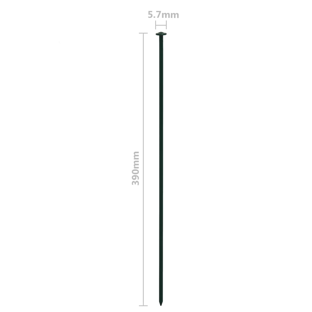 Gartenzaun Set Konvex 77,3x26 cm Grün - Pazzar.ch