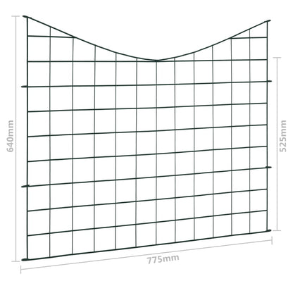 Gartenzaun Set Konkav 77,5x64 cm Grün - Pazzar.ch