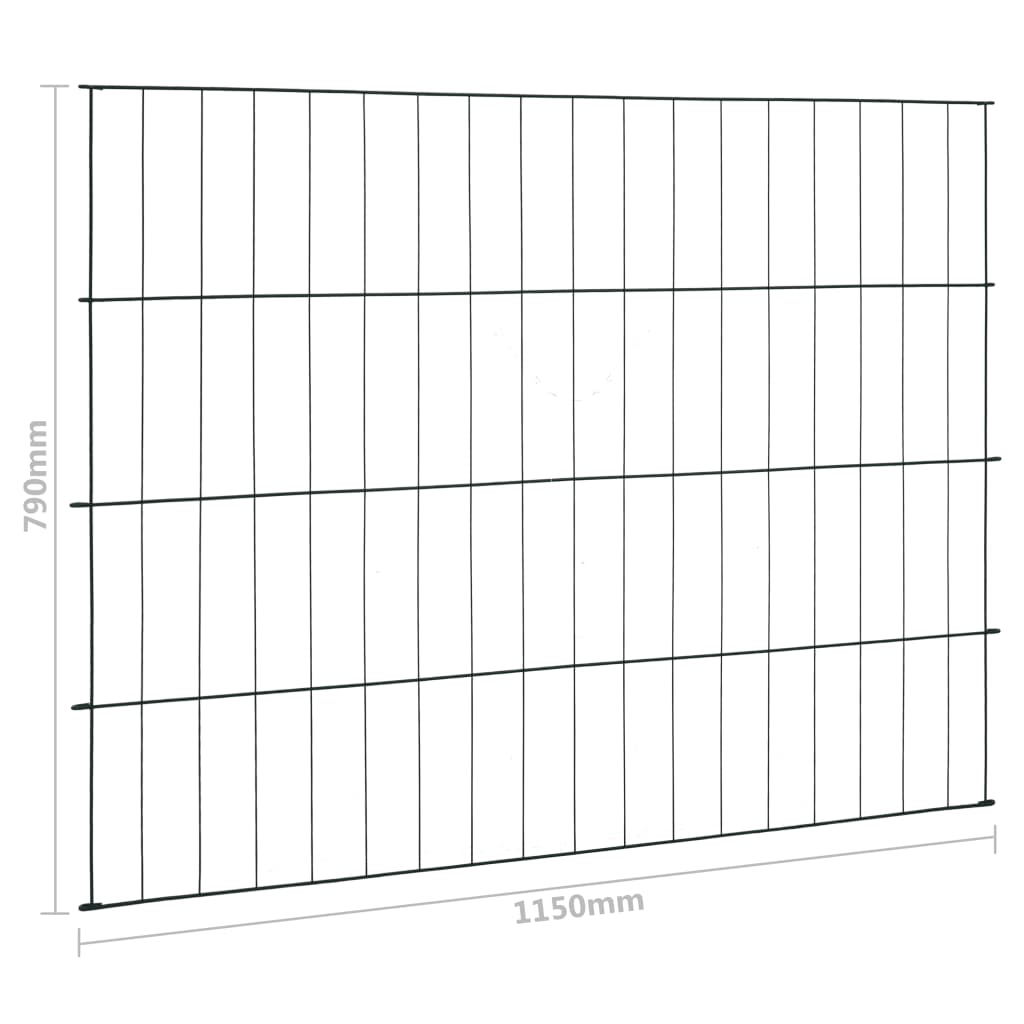 Gartenzaun Set 115x79 cm Grün - Pazzar.ch