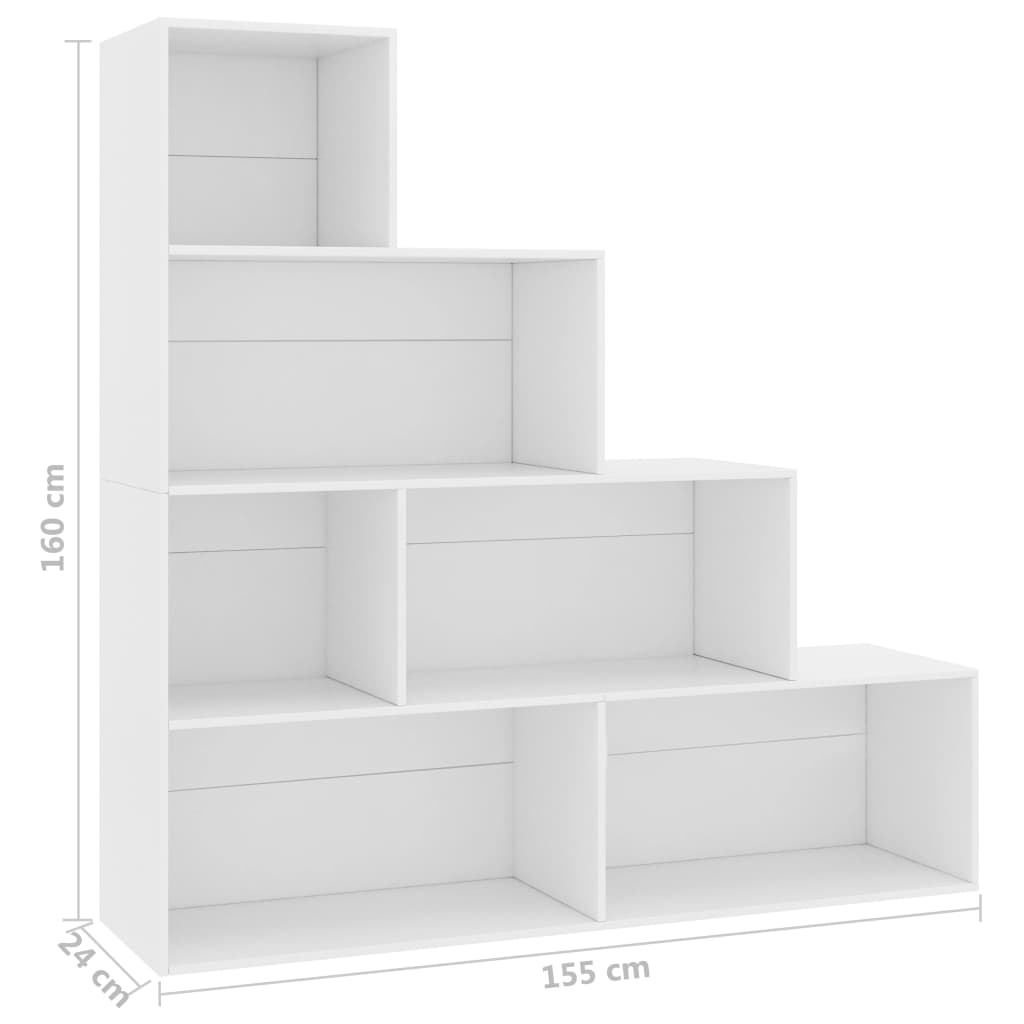 Bücherregal/Raumteiler Weiß 155x24x160 cm Holzwerkstoff - Pazzar.ch