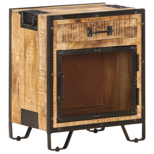 Nachttisch 43×30×51 cm Raues Mango-Massivholz - Pazzar.ch