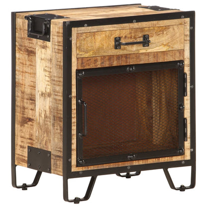 Nachttisch 43×30×51 cm Raues Mango-Massivholz - Pazzar.ch