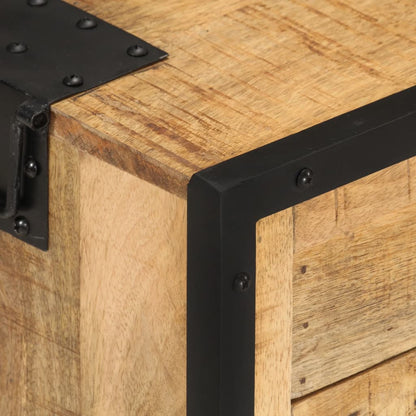 Nachttisch 43×30×51 cm Raues Mango-Massivholz - Pazzar.ch
