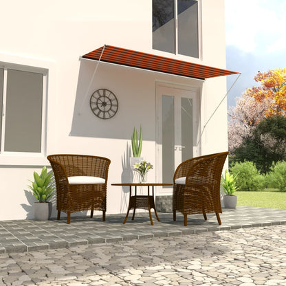 Einziehbare Markise 300×150 cm Orange und Braun - Pazzar.ch