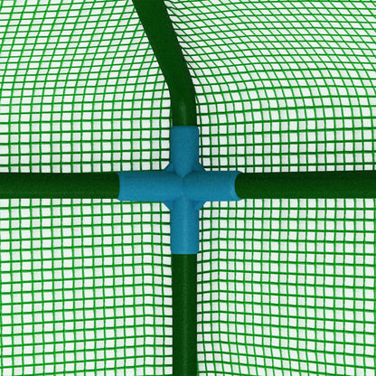 Gewächshaus mit Ablagen Stahl 143x143x195 cm - Pazzar.ch
