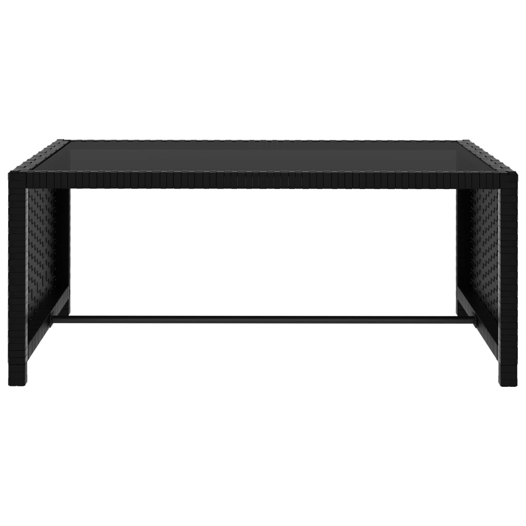 Sonnenliegen 2 Stk. mit Tisch Poly Rattan Schwarz - Pazzar.ch