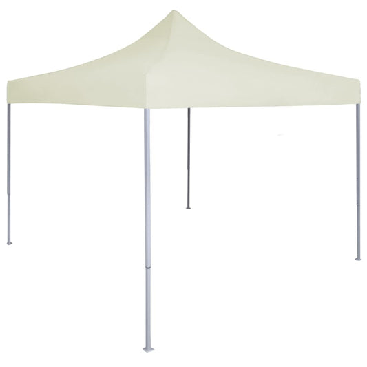 Profi-Partyzelt Faltbar 2×2 m Stahl Creme - Pazzar.ch