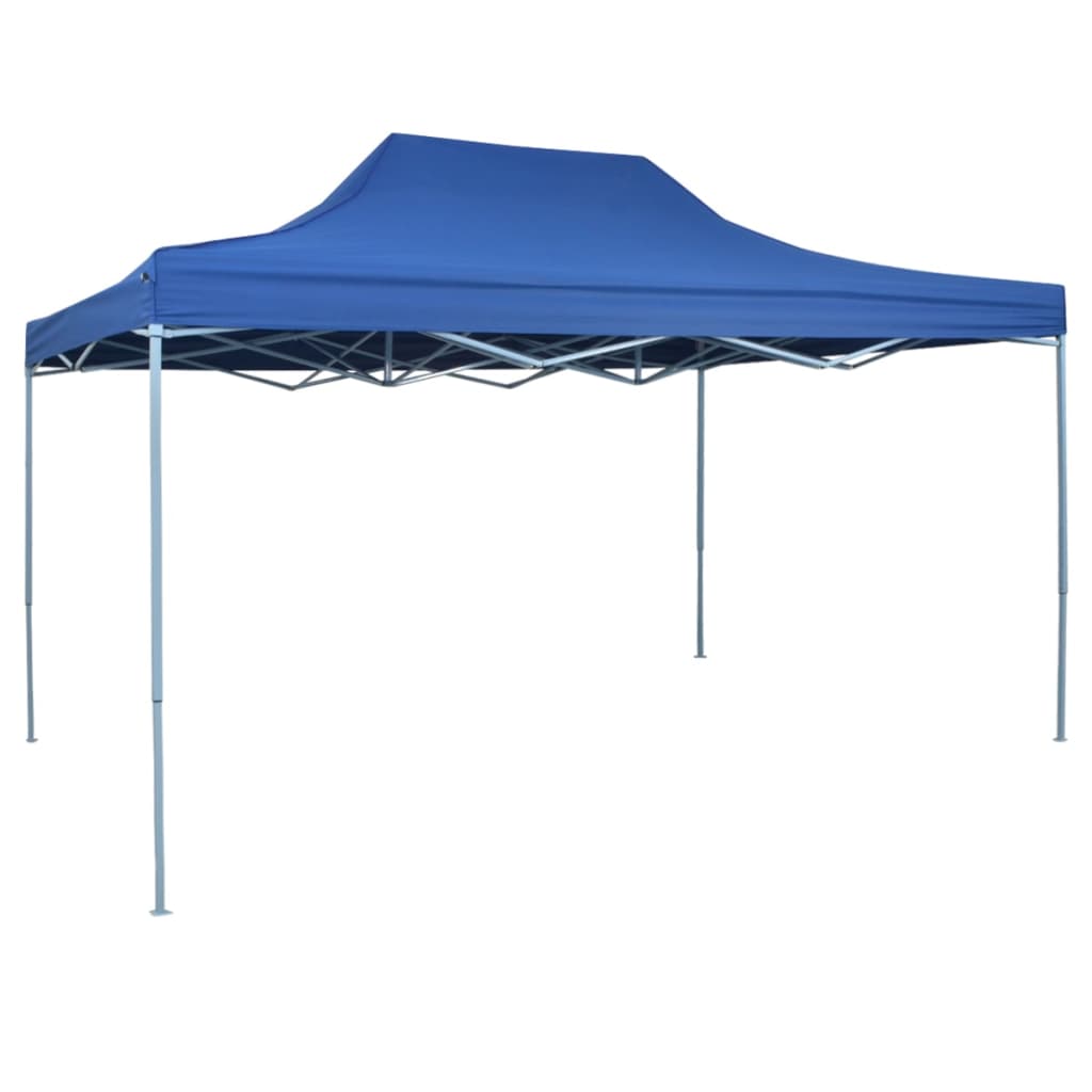 Profi-Partyzelt Faltbar 3×4 m Stahl Blau - Pazzar.ch