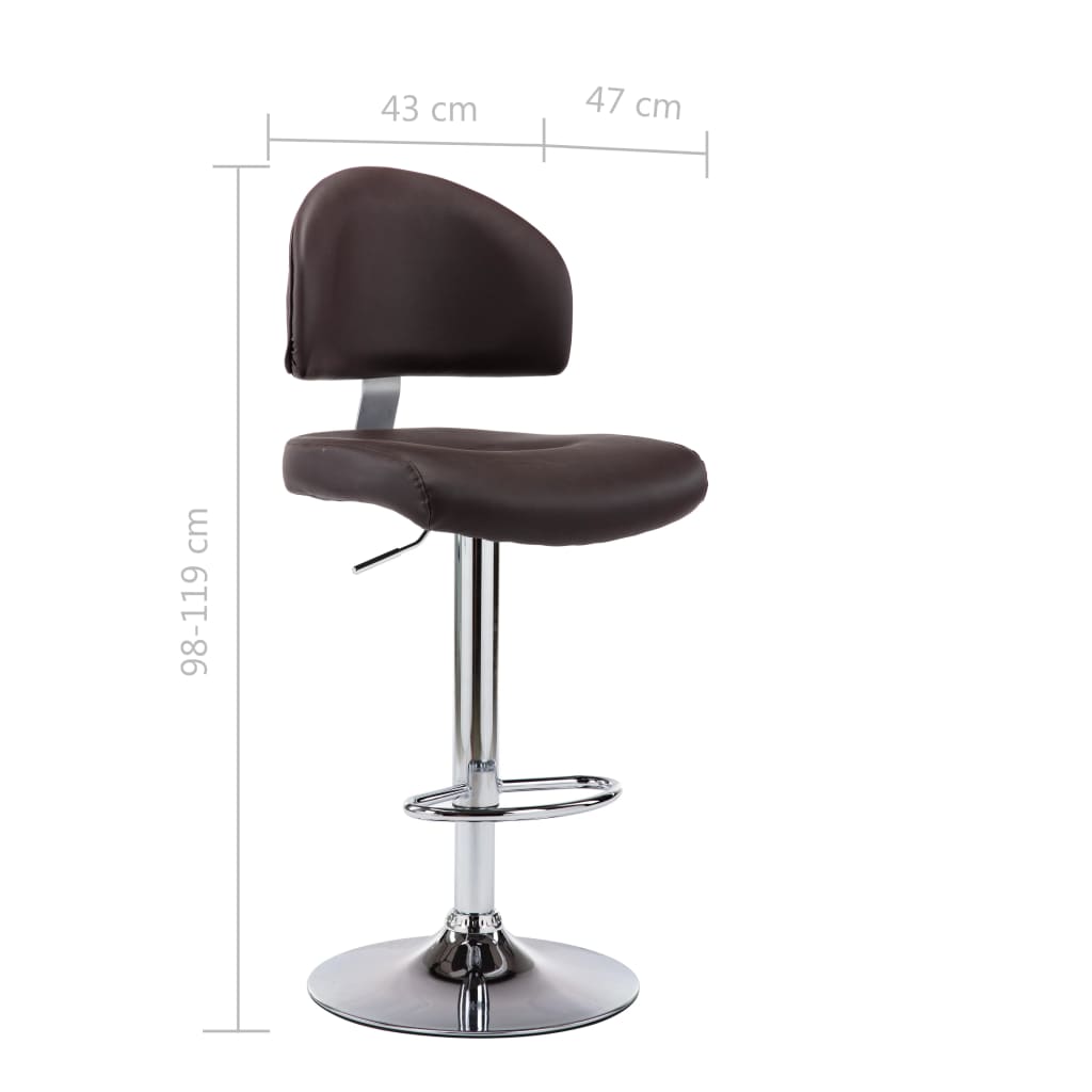 Barhocker 2 Stk. Braun Kunstleder - Pazzar.ch