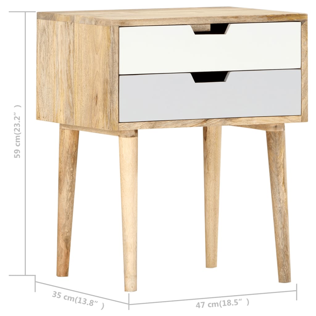 Nachttisch 47 x 35 x 59 cm Mango Massivholz - Pazzar.ch