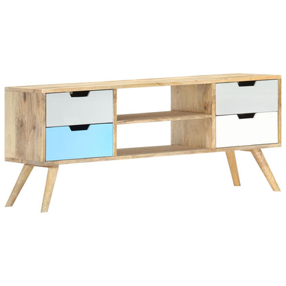 TV-Schrank 110×35×48 cm Massivholz Mango - Pazzar.ch
