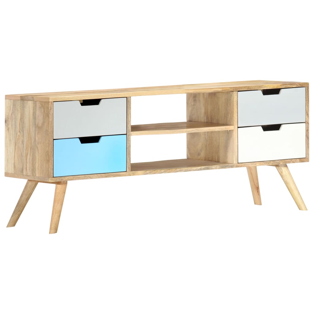 TV-Schrank 110×35×48 cm Massivholz Mango - Pazzar.ch