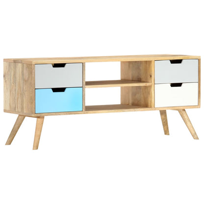 TV-Schrank 110×35×48 cm Massivholz Mango - Pazzar.ch