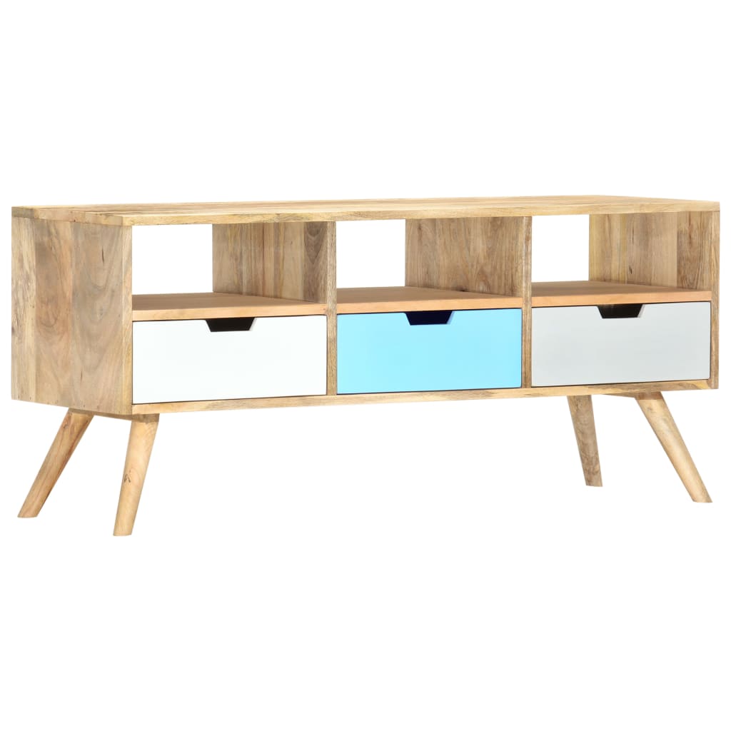 TV-Schrank 110×35×48 cm Massivholz Mango - Pazzar.ch