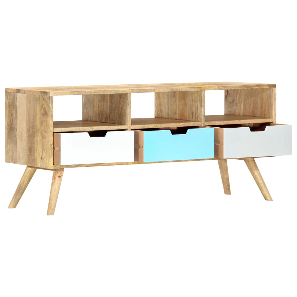 TV-Schrank 110×35×48 cm Massivholz Mango - Pazzar.ch