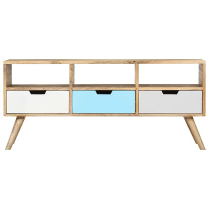 TV-Schrank 110×35×48 cm Massivholz Mango - Pazzar.ch