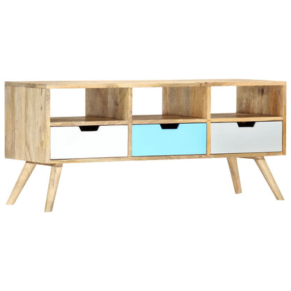 TV-Schrank 110×35×48 cm Massivholz Mango - Pazzar.ch