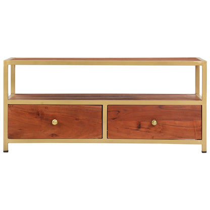 Couchtisch 90 x 50 x 40 cm Massivholz Akazie - Pazzar.ch