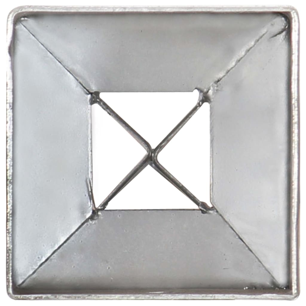 Erdspieße 6 Stk. Silbern 7×7×90 cm Verzinkter Stahl - Pazzar.ch
