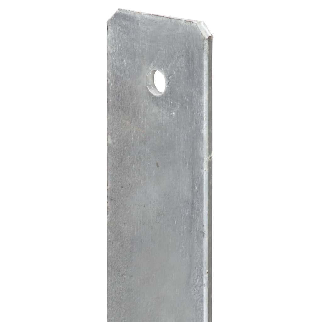 Pfostenträger 2 Stk. Silbern 7×6×60 cm Verzinkter Stahl - Pazzar.ch