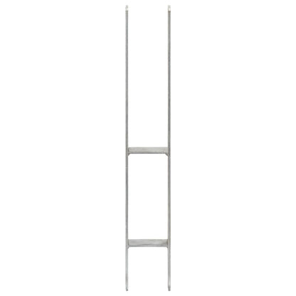 Pfostenträger 2 Stk. Silbern 8×6×60 cm Verzinkter Stahl - Pazzar.ch