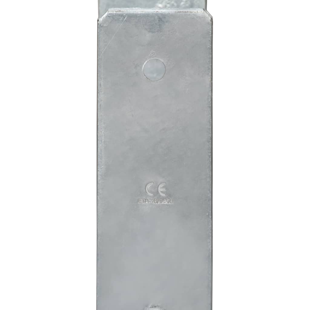 Pfostenträger 2 Stk. Silbern 8×6×60 cm Verzinkter Stahl - Pazzar.ch