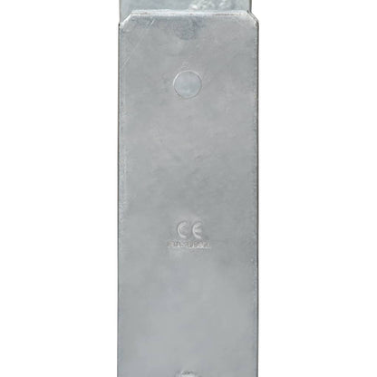 Pfostenträger 2 Stk. Silbern 8×6×60 cm Verzinkter Stahl - Pazzar.ch