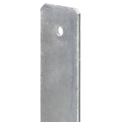 Pfostenträger 2 Stk. Silbern 8×6×60 cm Verzinkter Stahl - Pazzar.ch
