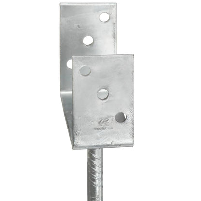 Pfostenträger 6 Stk. Silbern 8×6×30 cm Verzinkter Stahl - Pazzar.ch