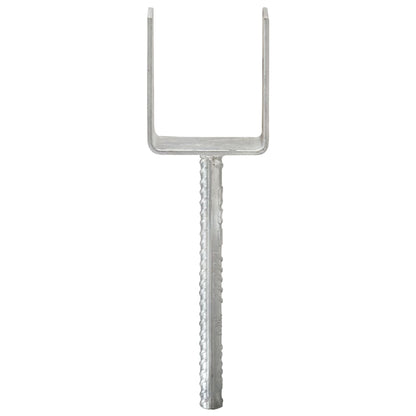 Pfostenträger 6 Stk. Silbern 10×6×30 cm Verzinkter Stahl - Pazzar.ch