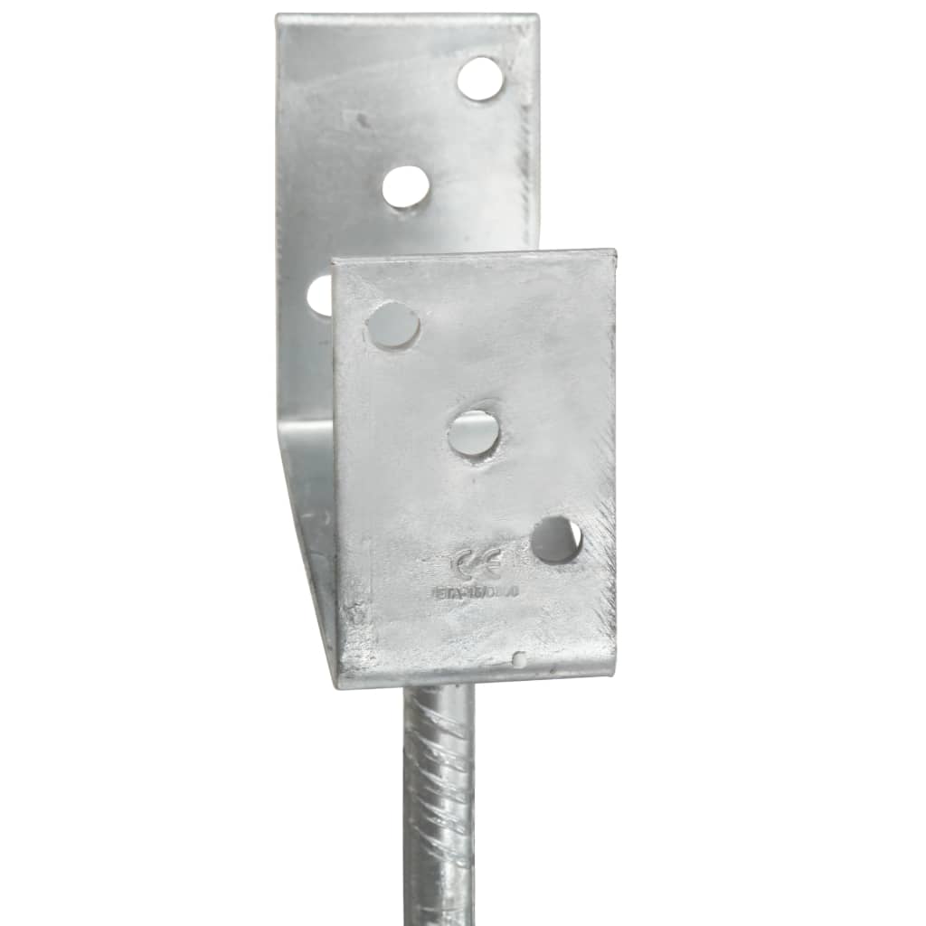 Pfostenträger 6 Stk. Silbern 10×6×30 cm Verzinkter Stahl - Pazzar.ch