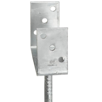 Pfostenträger 6 Stk. Silbern 10×6×30 cm Verzinkter Stahl - Pazzar.ch