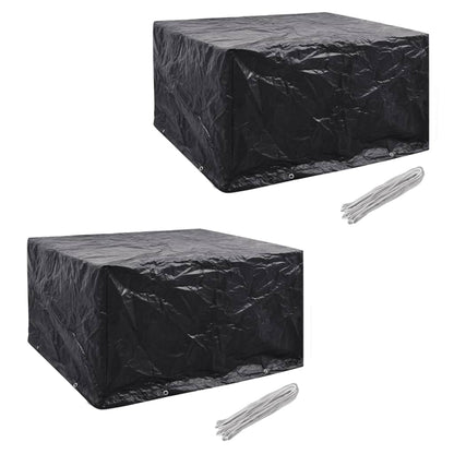 Gartenmöbel-Abdeckungen 2 Stk. 6 Personen Poly Rattan 8 Ösen - Pazzar.ch