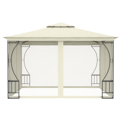 Pavillon mit Netz 300x300x265 cm Creme - Pazzar.ch